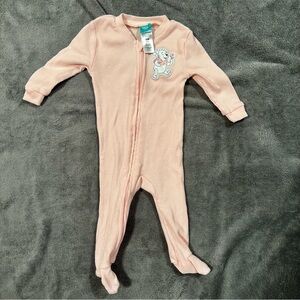 Disney Baby Light Pink Ribbed Winnie The Pooh Footie Sleeper 0-3 months